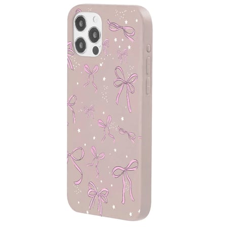 iPhone 12 Pro Pudra Ribbon Stars Kamera Korumalı Premium Renkli Silikon Kılıf
