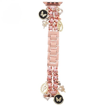 Watch Saat 45mm Rose Gold Kelebek Yılan Tasarımlı Şık Kordon