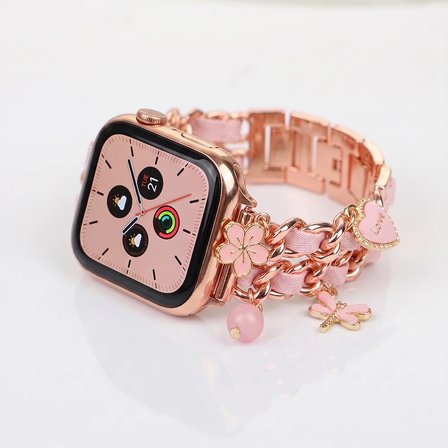 Watch Saat 44mm Rose Gold Love Kalp Tasarımlı Şık Kordon