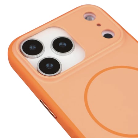 iPhone 17 Pro Max Uyumlu Turuncu Premium MagSafe Destekli Darbe Emici Kamera Koruma Dayanıklı
