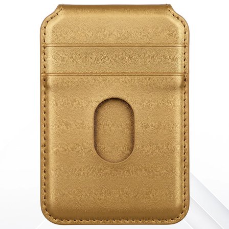 MagSafe Uyumlu Mıknatıslı Katlanabilir Gold Deri Cüzdan ve Kartlık