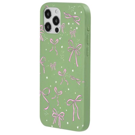 iPhone 11 Pro Yeşil Ribbon Stars Kamera Korumalı Premium Renkli Silikon Kılıf