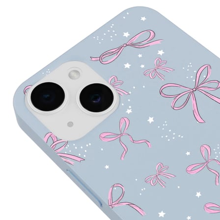 iPhone 11 Mavi Ribbon Stars Kamera Korumalı Premium Renkli Silikon Kılıf