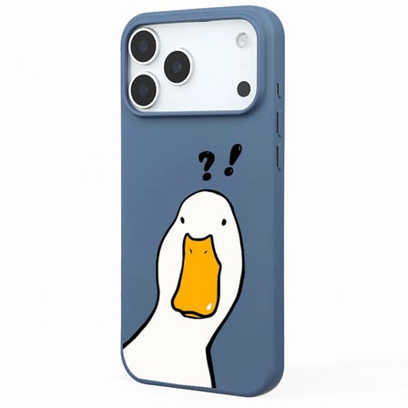 iPhone 17 Pro Max Mavi What Duck Ördek Tasarımlı Kamera Korumalı Renkli Silikon Kılıf