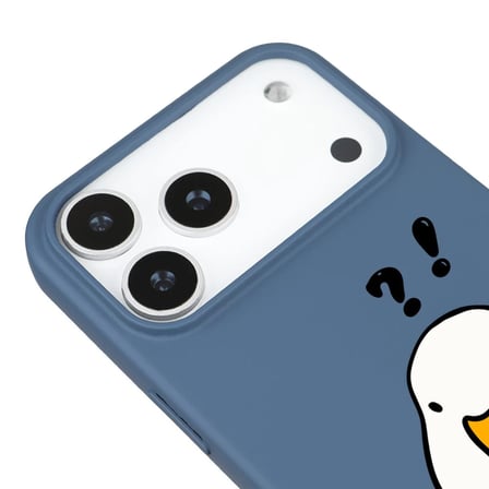 iPhone 17 Pro Max Mavi What Duck Ördek Tasarımlı Kamera Korumalı Renkli Silikon Kılıf