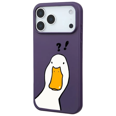 iPhone 17 Pro Max Mor What Duck Ördek Tasarımlı Kamera Korumalı Renkli Silikon Kılıf