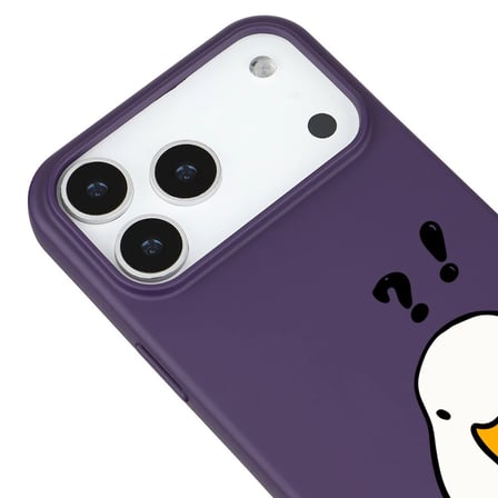 iPhone 17 Pro Max Mor What Duck Ördek Tasarımlı Kamera Korumalı Renkli Silikon Kılıf