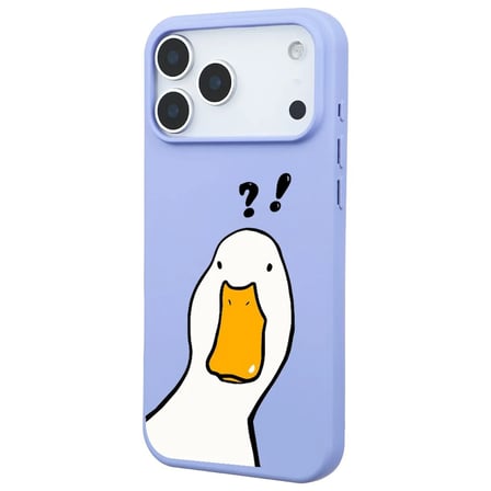 iPhone 17 Pro Lila What Duck Ördek Tasarımlı Kamera Korumalı Renkli Silikon Kılıf