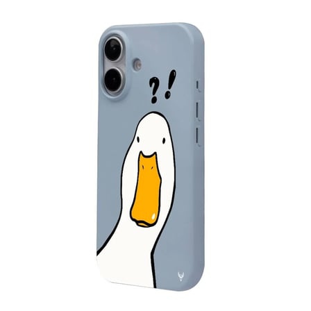 iPhone 16 Mavi What Duck Ördek Tasarımlı Kamera Korumalı Renkli Silikon Kılıf