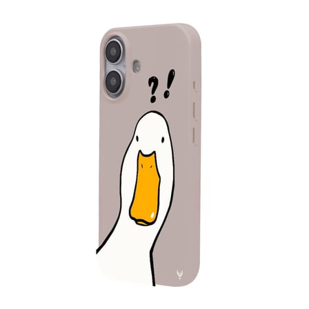 iPhone 16 Pudra What Duck Ördek Tasarımlı Kamera Korumalı Renkli Silikon Kılıf