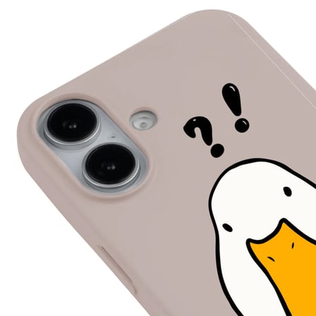 iPhone 16 Pudra What Duck Ördek Tasarımlı Kamera Korumalı Renkli Silikon Kılıf