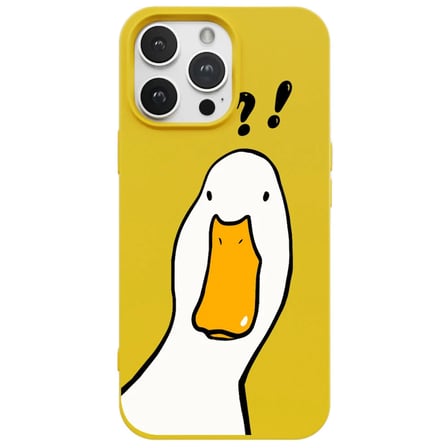 iPhone 11 Pro Max Sarı What Duck Ördek Tasarımlı Kamera Korumalı Renkli Silikon Kılıf