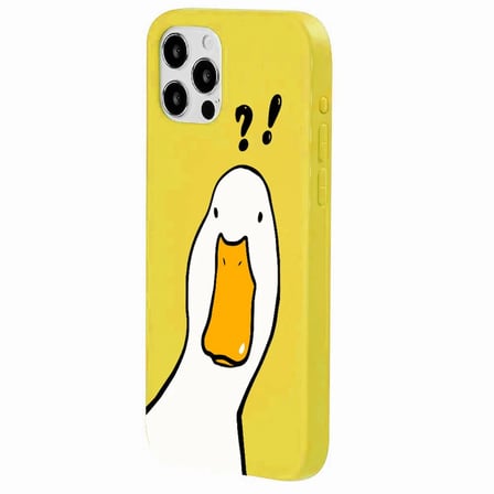 iPhone 11 Pro Max Sarı What Duck Ördek Tasarımlı Kamera Korumalı Renkli Silikon Kılıf