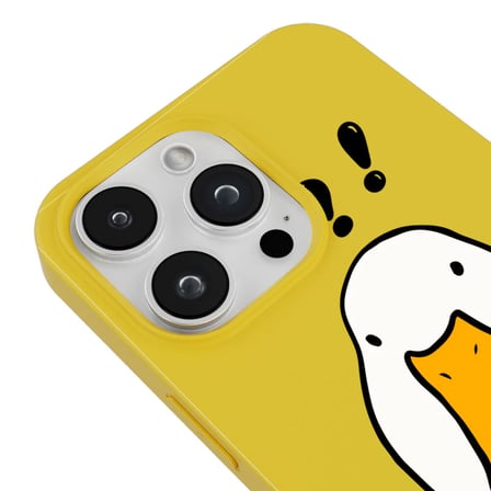 iPhone 11 Pro Max Sarı What Duck Ördek Tasarımlı Kamera Korumalı Renkli Silikon Kılıf
