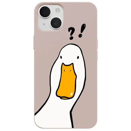 iPhone 14 Pudra What Duck Ördek Tasarımlı Kamera Korumalı Renkli Silikon Kılıf
