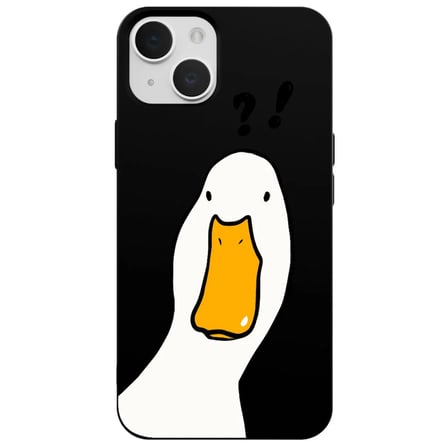 iPhone 14 Plus Siyah What Duck Ördek Tasarımlı Kamera Korumalı Renkli Silikon Kılıf