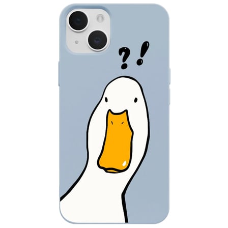 iPhone 12 Mavi What Duck Ördek Tasarımlı Kamera Korumalı Renkli Silikon Kılıf