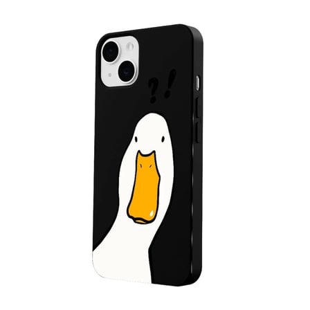 iPhone 12 Siyah What Duck Ördek Tasarımlı Kamera Korumalı Renkli Silikon Kılıf