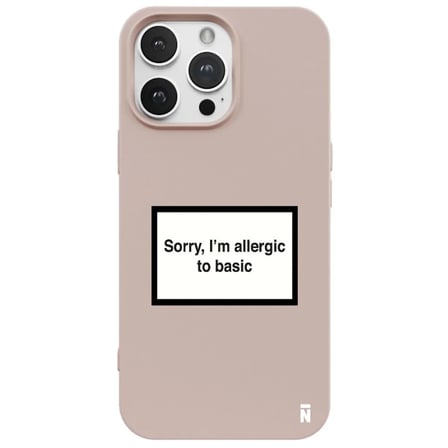 iPhone 13 Pro Pudra Lansman Renkli Silikon I'm Allergic Yazılı Kamera Korumalı Telefon Kılıf