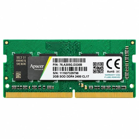 Apacer 2GB DDR4 2400MHz CL17 SO-DIMM 76.A305G.D330B Notebook Laptop RAM
