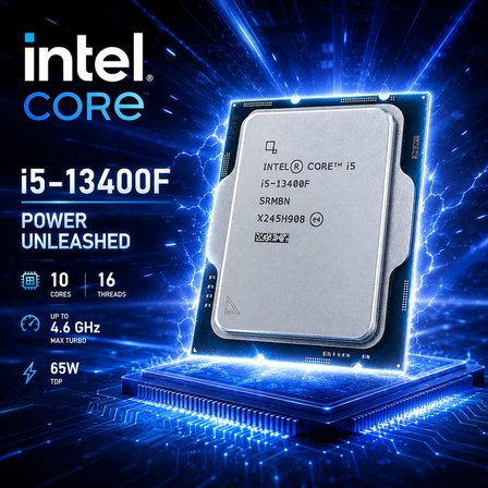 Intel Core i5-13400F 13. Nesil Raptor Lake 2.5GHz 20MB LGA1700 65W Tray (No VGA) (Fansız) İşlemci