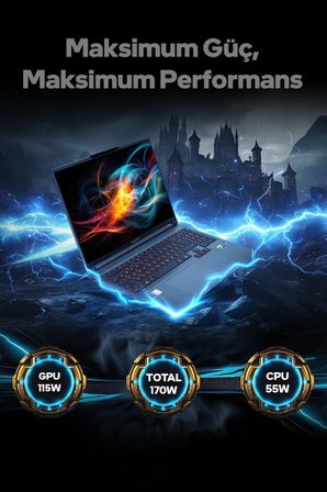 Game Garaj Slayer X7T-5070 V2.12 C3 Intel Core i7 14650HX 32GB RAM 2TB SSD RTX5070 16" 180Hz QHD+ IPS FreeDOS Gaming Laptop