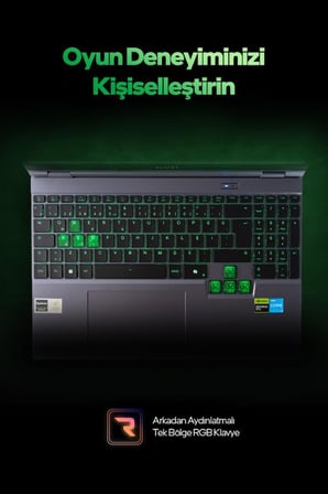 Game Garaj Slayer X5T2-5050 C2 Intel Core i5 14450HX 16GB RAM 1TB SSD RTX5050 15.3" 165Hz QHD+ IPS FreeDOS Gaming Laptop