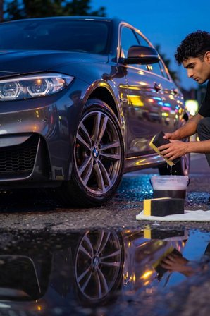 Technow Oto Lastik Parlatıcı Sünger 2'li Paket Eğimli Araç Lastik Parlatma Torpido Uygulama Süngeri