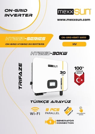 Mexxsun 30 KW Hibrit HV Trifaze İnverter