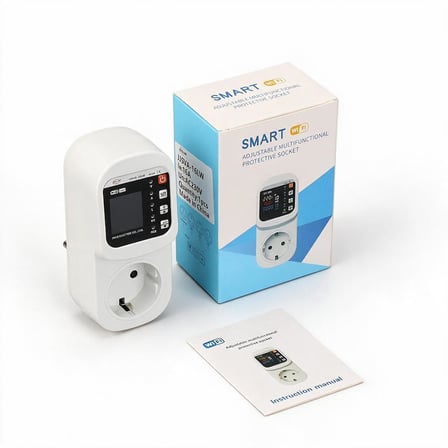 JIUJI Kaçak Akım Voltaj ve Akım Korumalı Akıllı Priz 16A WiFi Akıllı Priz