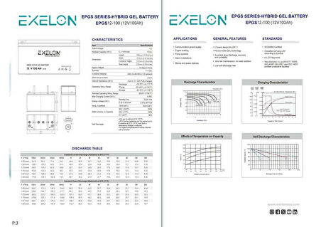 Exelon 12V 100Ah Derin Deşarj Jel Akü