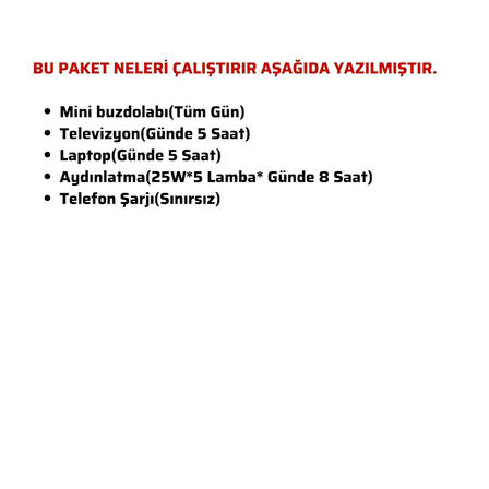 Güneş Enerjisi Hazır Solar Paket – 1Kw İnverter + 3X 210W Güneş Paneli + 2X 12V 100Ah Jel Akü