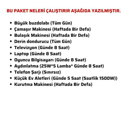 Güneş Enerjisi Hazır Solar Paket – 5Kw Mppt İnverter + 9X 550W Güneş Paneli + 4X 12V 200Ah Jel Akü