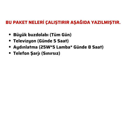 Güneş Enerjisi Bağ Evi Solar Paketi 3KVA İnverter 285W Güneş Paneli 100AH Jel Akü