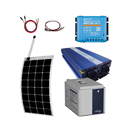 1020W Marin Solar Paketi 170W Esnek Panel 1500W UPS İnverter 1.3KW Lityum Batarya