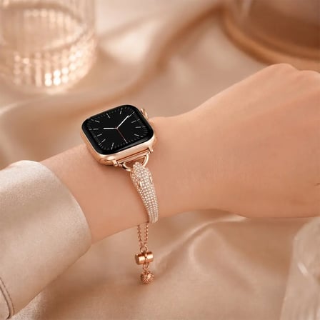 Watch Saat 42mm Gold Jaguar Tasarımlı Şık Gold Taşlı Kordon