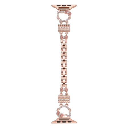 Watch Saat 45mm Gold Taşlı Kurdele Tasarımlı Şık Kordon