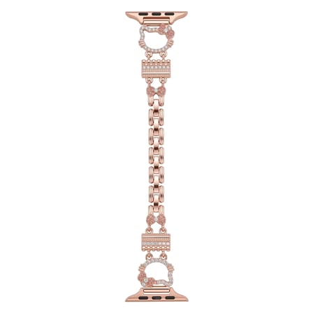 Watch Saat 49mm Gold Taşlı Kurdele Tasarımlı Şık Kordon