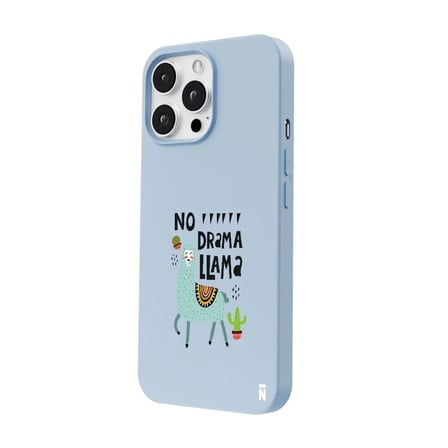 iPhone 15 Pro Max Mavi Lansman Renkli Silikon No Drama Lama Tasarımlı Premium Kılıf