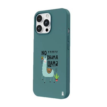 iPhone 15 Pro Max Haki Lansman Renkli Silikon No Drama Lama Tasarımlı Premium Kılıf