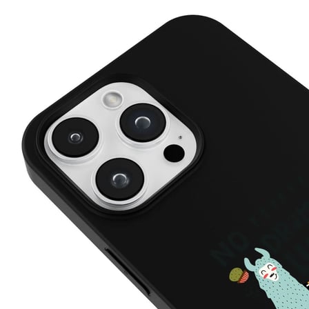 iPhone 13 Pro Max Siyah Lansman Renkli Silikon No Drama Lama Tasarımlı Premium Kılıf