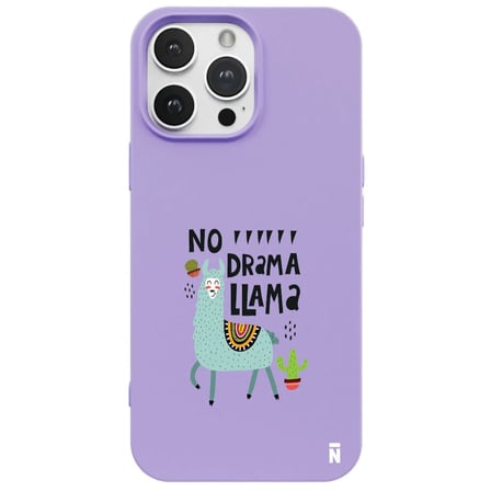 iPhone 13 Pro Max Lila Lansman Renkli Silikon No Drama Lama Tasarımlı Premium Kılıf