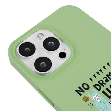 iPhone 12 Pro Max Yeşil Lansman Renkli Silikon No Drama Lama Tasarımlı Premium Kılıf