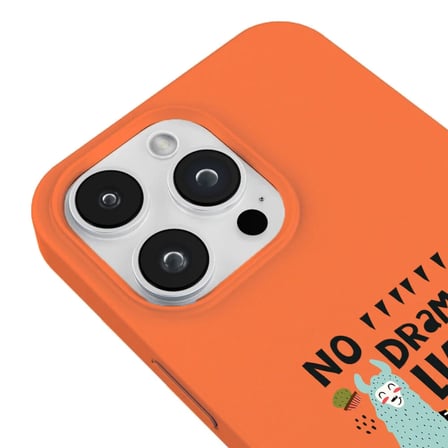 iPhone 11 Pro Max Turuncu Lansman Renkli Silikon No Drama Lama Tasarımlı Premium Kılıf