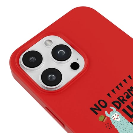 iPhone 16 Pro Kırmızı Lansman Renkli Silikon No Drama Lama Tasarımlı Premium Kılıf