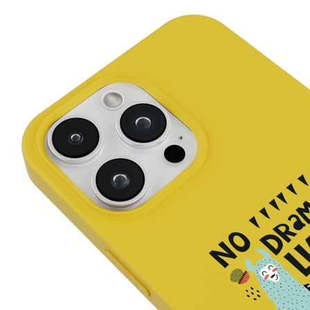 iPhone 15 Pro Sarı Lansman Renkli Silikon No Drama Lama Tasarımlı Premium Kılıf