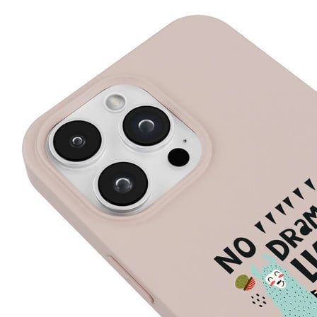 iPhone 12 Pro Pudra Lansman Renkli Silikon No Drama Lama Tasarımlı Premium Kılıf