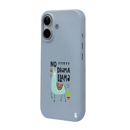 iPhone 16 Plus Mavi Lansman Renkli Silikon No Drama Lama Tasarımlı Premium Kılıf