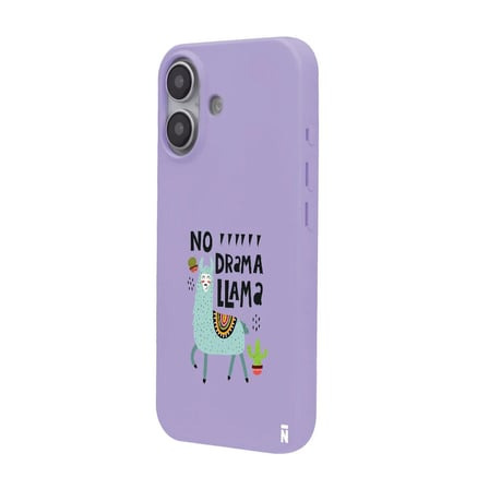 iPhone 16 Plus Lila Lansman Renkli Silikon No Drama Lama Tasarımlı Premium Kılıf