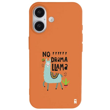 iPhone 16 Turuncu Lansman Renkli Silikon No Drama Lama Tasarımlı Premium Kılıf